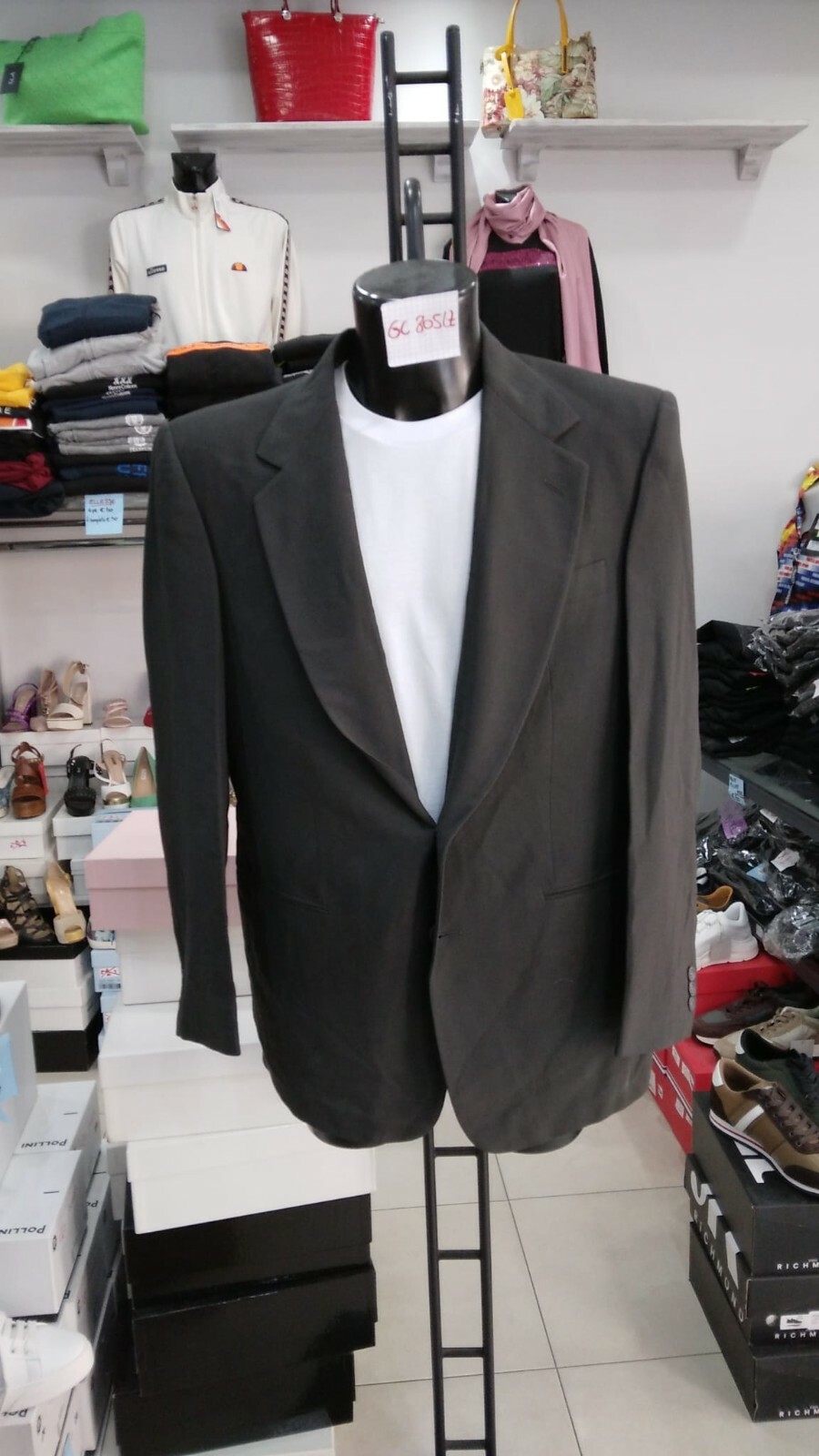 Men's Gray Wool Blend Jacket Size 42 GC805LZ New