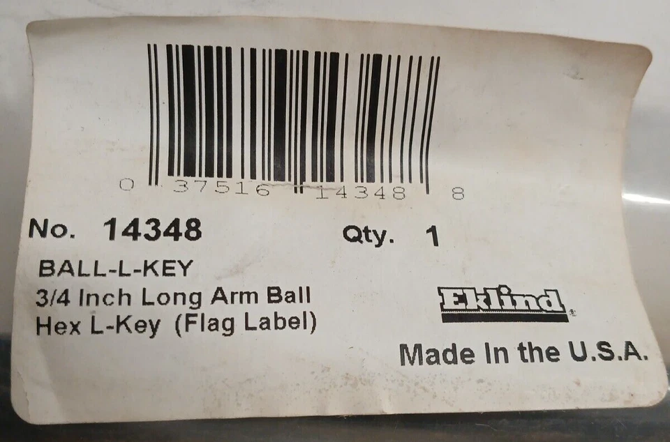 EKLIND 14348 3/4 LONG ARM BALL-HEX-L KEY - Image 3 of 3