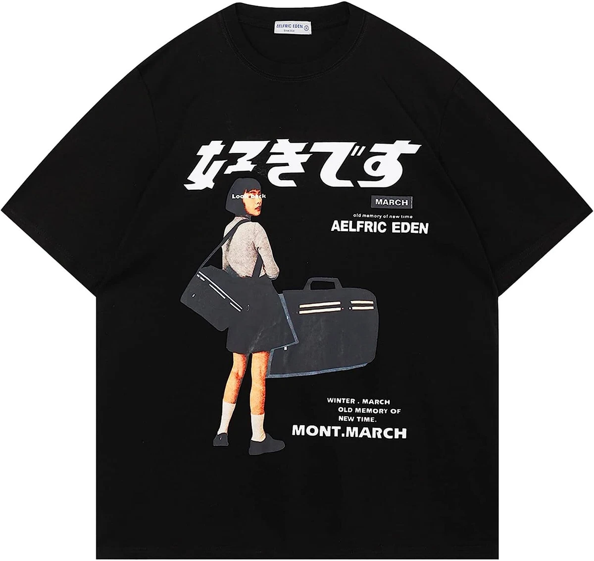 distorted portrait graphic oversized tee