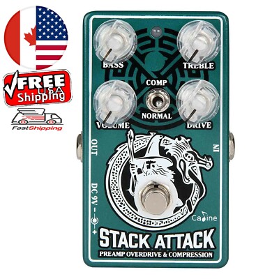 CALINE CP-509 STACK ATTACK Overdrive and Compressor Guitar Effect Pedal  CA