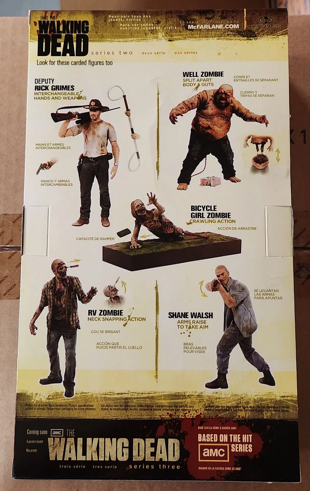 MCFARLANE TOYS THE WALKING DEAD TV: BLOODY BLACK AND WHITE ZOMBIE, 3 PACK SEALED - Image 2 of 4