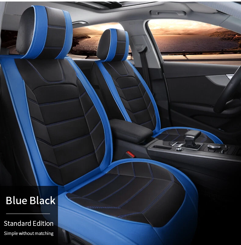 For Jeep Renegade 2015-2024 Full Set Leather Car 5 Seat Covers Front&Rear Blue Foto 3 de 4