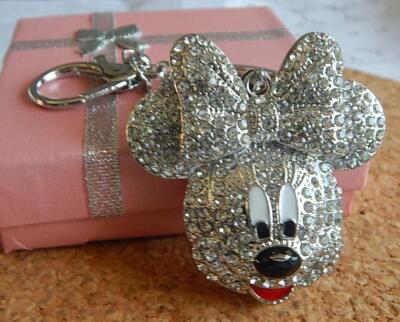 Minni / Micky MAUS Anhänger silbern Taschen-Schlüsselanhänger*Swarovski*Elemente