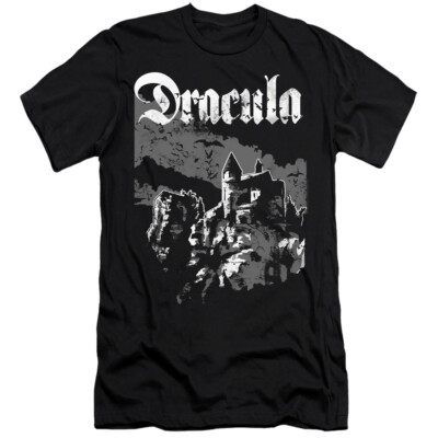 UNIVERSAL MONSTERS DRACULA CASTLE Licensed Adult Men's Graphic Tee Shirt SM-6XL