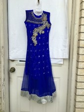 Indian Pakistani Kids Girls Gown Style Frock Maxi Dresses Salwar Kameez