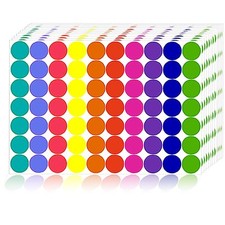 2800 PCS Colored Dot Stickers Round Labels for Office Classroom and Papers
