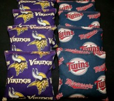 MINN VIKINGS MINN TWINS 8 ACA REGULATION Cornhole Bean Bags Quality Handmade