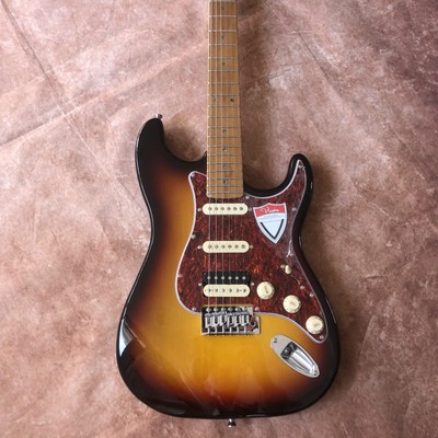 Customized 6string electric guitar Sunburst chrome plated hardware quickdelivery