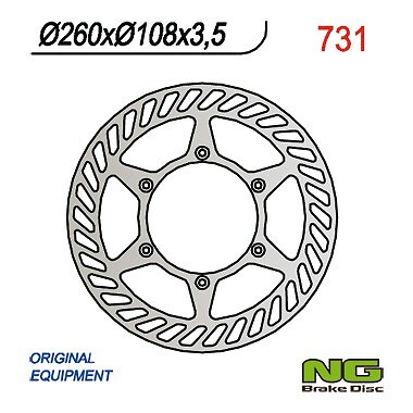 Disque de frein avant GasGas Enduro 125 250 300 450 pièce NG 260x108x3mm