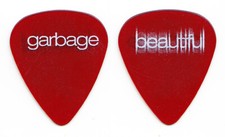 Garbage Shirley Manson Clear Dark Red Guitar Pick - 2001 Beautiful Garbage Tour