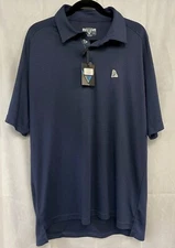 Men's Level Wear Tactical Collared Short Sleeve Golf Tee New Size Large Navy NWT