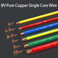 BV Pure Copper Single Core Hard Wire PVC Insulated Wire Gauge1/1.5/2.5/4/6/10mm 