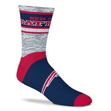 NEW New England Patriots Double Deuce Gray Knit Crew Socks 2 Sizes Available NFL