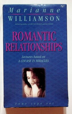 1997 Marianne Williamson Romantic Relationships 4-Cassette Tape Set NEW