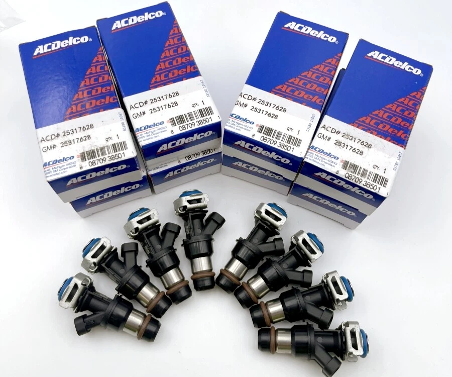 8x OEM 25317628 2-holes Fuel Injectors For 99-07 Silverado 1500 4.8L 5.3L 6.0L Foto 2 de 4