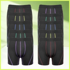 4-10 Pack Bamboo Men's Bamboo Underwear Boxer Briefs Soft Gym Tagless Trunks