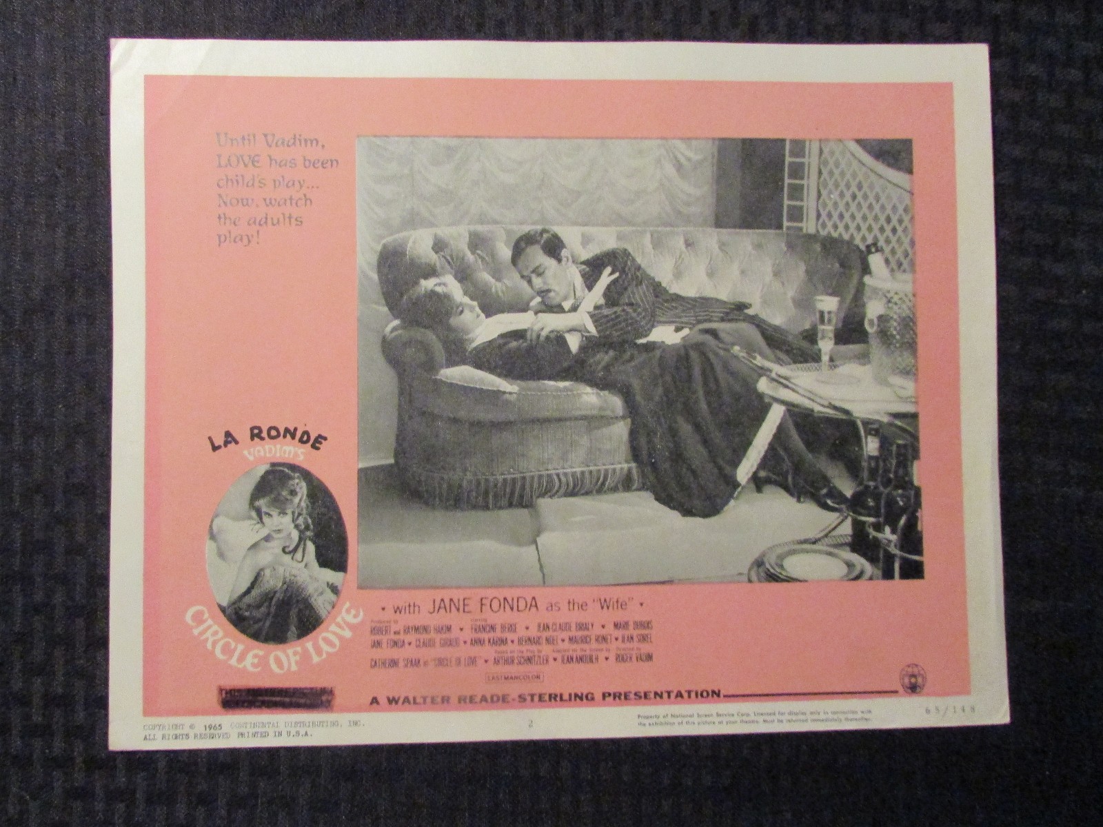 1965 CIRCLE OF LOVE Original 14x11 Lobby Card #1 2 3 VG/VG+ LOT of 3 ...