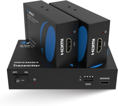 New- Orei 1x2 HDMI Extender Splitter 4K, Multiple Single Cable CAT6/7 4K@60Hz