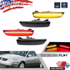 For 2001-2005 VW Passat B5.5 Smoked Lens Side Marker Lights LED Kit, Front+Rear