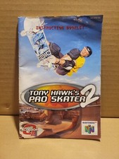 Tony Hawk Pro Skater 2 N64 Nintendo 64 Manual Instruction Book ONLY - GOOD