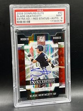2009 Elite Ex ED Red Status Auto Slade Heathcott 21/50 PSA 9 *Pop 2* Yankees RC