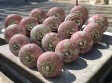 Pink and white knobs pink