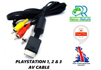 Câble AV RCA Pour PlayStation PS1 PS2 PS3 – Câble De Remplacement Vidéo Composite