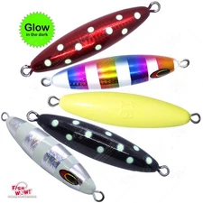 Eddie Bomb 16oz GLOW 450g Bluefin tuna Vertical Fat Heavy Fast Sinking Torpedo