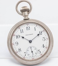 1908- Waltham 16s Grade 620 15j Hamilton Display Case Pendant Set Pocket Watch