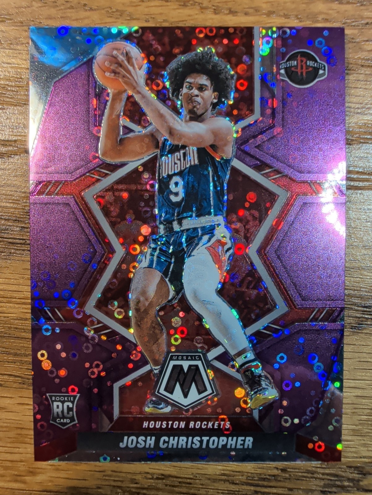 2021-22 Panini Mosaic Rookie Josh Christopher #224 Purple Fast Break Prizm