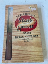 Professional Steak House Brand Steak Knife Set of 4 Stainless Steal