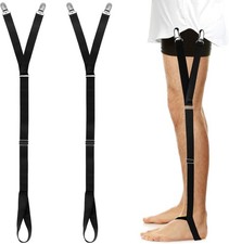 Shirt Stays for Men with Foot Loops Adjustable Elastic Shirt...