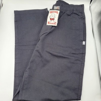 Birdwell Beach Britches Mens Elastic Waist Pants Black Cotton Twill Medium NWT