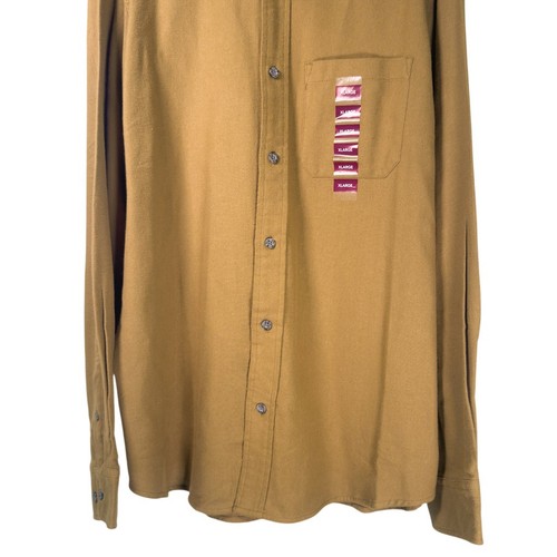 Woolrich Herren XL Flanellhemd Braun Classic Fit Knopfleiste Langarm Neu mit Etikett - Bild 7 von 8