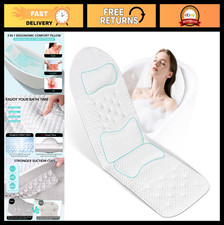 Luxury Full Body Bath Pillow - Thick Soft Tub Cushion with Non-Slip Suction Cups