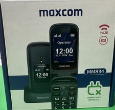 Maxcom Flip Feature Phone 4G LTE | MM834 | Button Phone | Dual Sim | Brand New