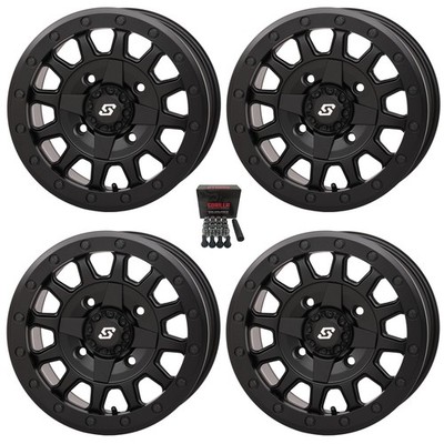 Sedona Adapt Beadlock 14'' Wheels Matte Black +10mm Yamaha Wolverine RMAX (4)