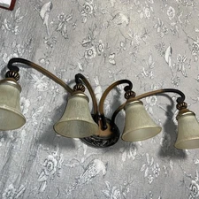 Hampton Bay Vanity Light Sinerise 4 Light Fixture, Bronze/445994