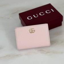 GG Marmont Compact Bifold Wallet &ndash; Light Pink & Yellow Leather &ndash; 772738