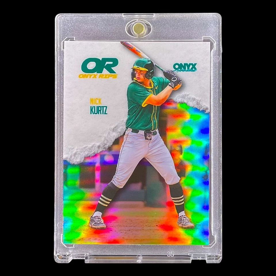 NICK KURTZ RARE ROOKIE SILVER PRIZM HOLO REFRACTOR Onyx RC Non Auto - ATHLETICS - Image 3 of 4