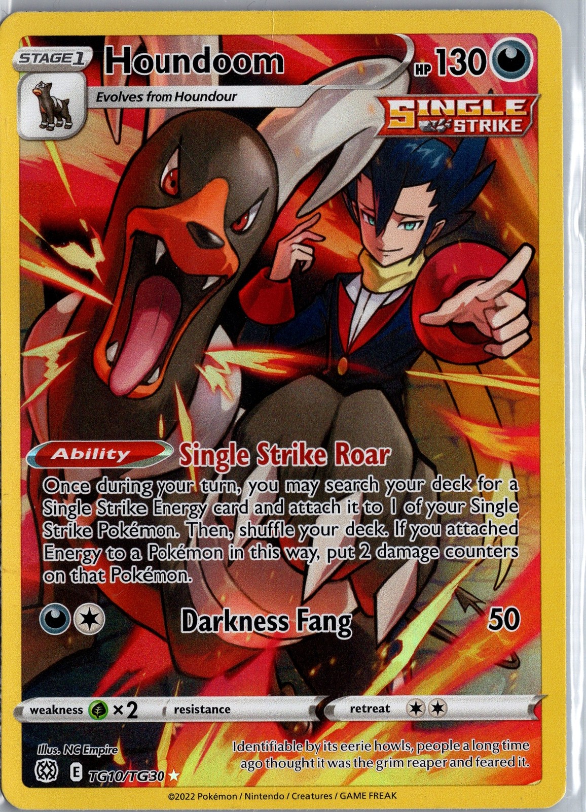 Houndoom TG10/TG30 Trainer Gallery Pokemon Card MP
