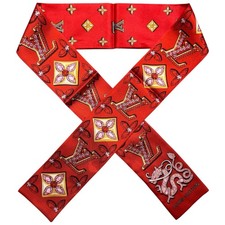 Louis Vuitton Bandeau Precious Dragon 100 Silk Red Monogram Womens Scarf M79478