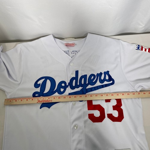 Don Drysdale #53 Los Angeles Dodgers Mitchell & Ness maglia bianca uomo 54 nuova con etichette - Foto 17 di 18