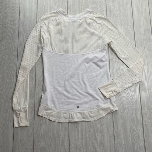 Top Sweaty Betty para mujer blanco Breeze Merino manga larga talla XXS - Imagen 4 de 9