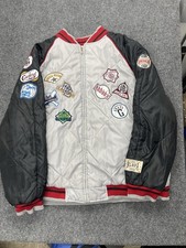 NLBPA Logo Negro League All-Team Patch Street Stadium Bomber Coach Jacket Sz 3XL