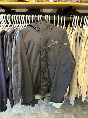 Mountain Hardwear Outdoor Gorpcore Men's Black Hooded Softshell Jacket Medium