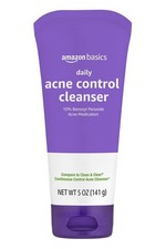 Amazon Basics Acne Cleanser Face Wash - Daily Control, Maximum Strength 10 Benz