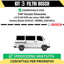 KIT BOSCH 3 Filtri tagliando per FIAT Ducato Panorama 2.5 D 55 kw Diesel 1986...