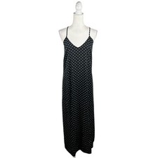 Old Navy Black White Polka Dot Summer Spring Casual Vacation Maxi Dress Size L