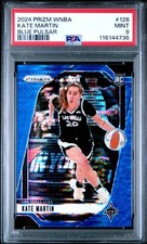 2024 Panini Prizm WNBA - #126 Kate Martin - Blue Pulsar /199 - ROOKIE /199 - PSA